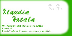 klaudia hatala business card